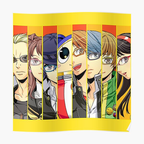 Persona 4 Golden Cast Portraits Poster RB0307 product Offical persona Merch