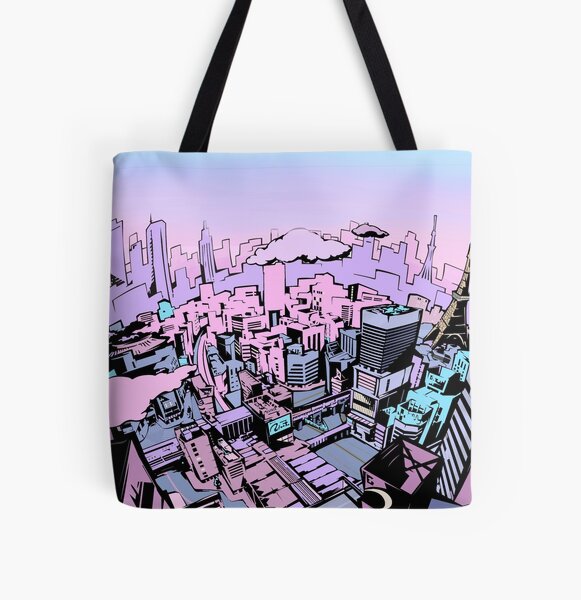 Persona 5 Pastel Tokyo Loading Screen All Over Print Tote Bag RB0307 product Offical persona Merch
