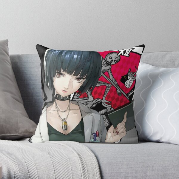Tae Takemi Vertical Persona 5 Throw Pillow RB0307 product Offical persona Merch
