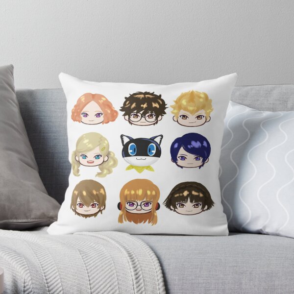 Persona 5 Main Characters  Throw Pillow RB0307 product Offical persona Merch