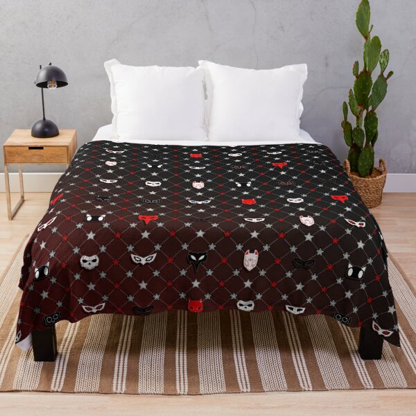 Persona 5 Mask Pattern Throw Blanket RB0307 product Offical persona Merch