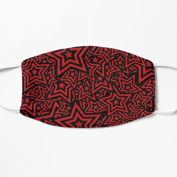 Star Pattern Persona 5 Red & Black Flat Mask RB0307 product Offical persona Merch